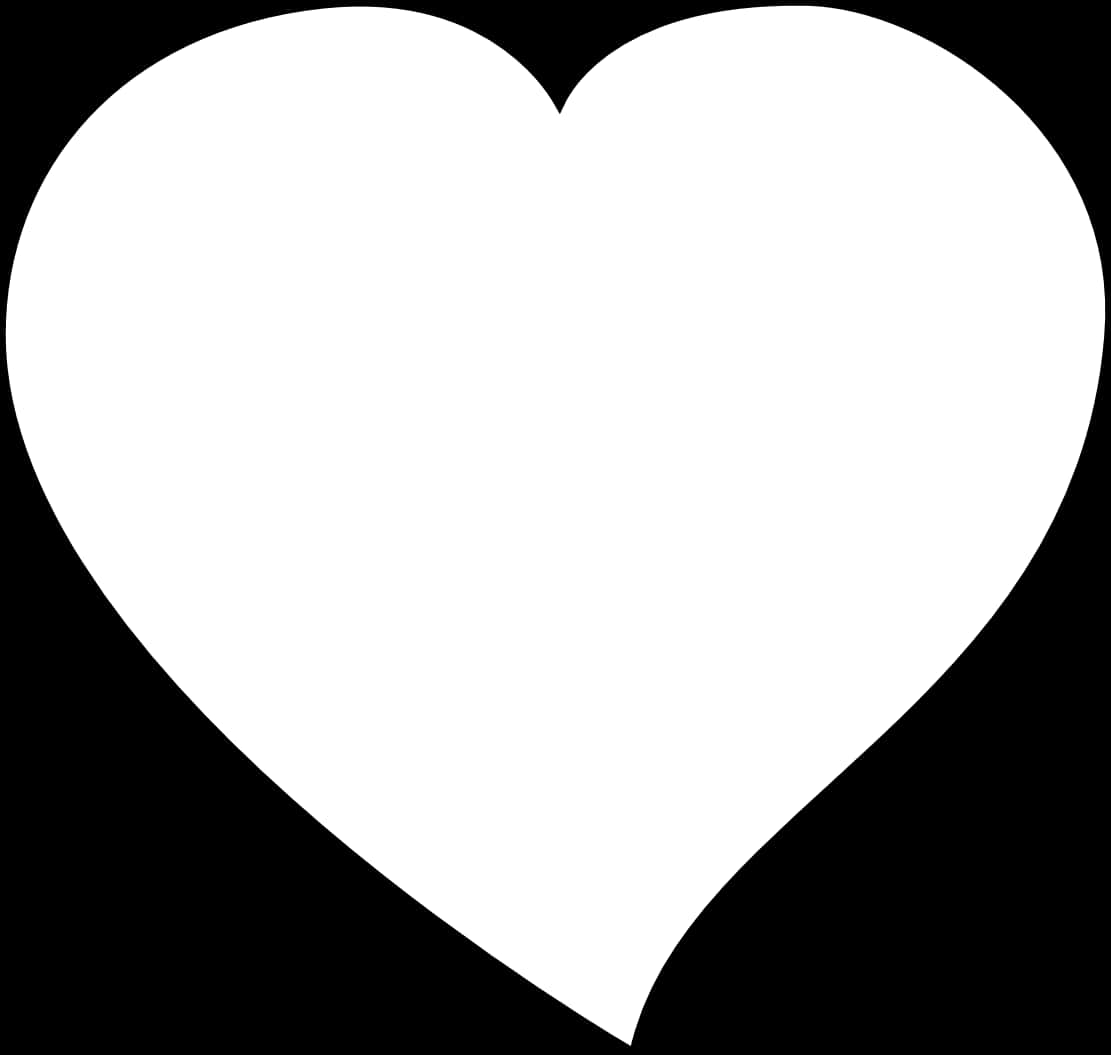 White Heart Shape Graphic