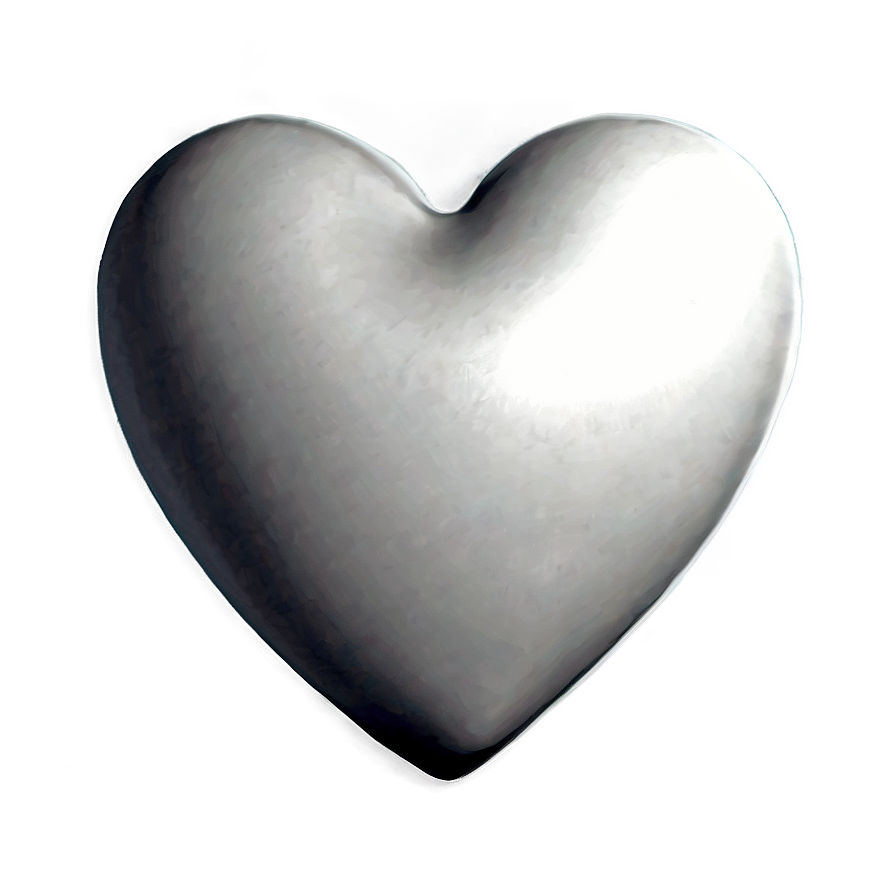 White Heart Shape Png 05232024