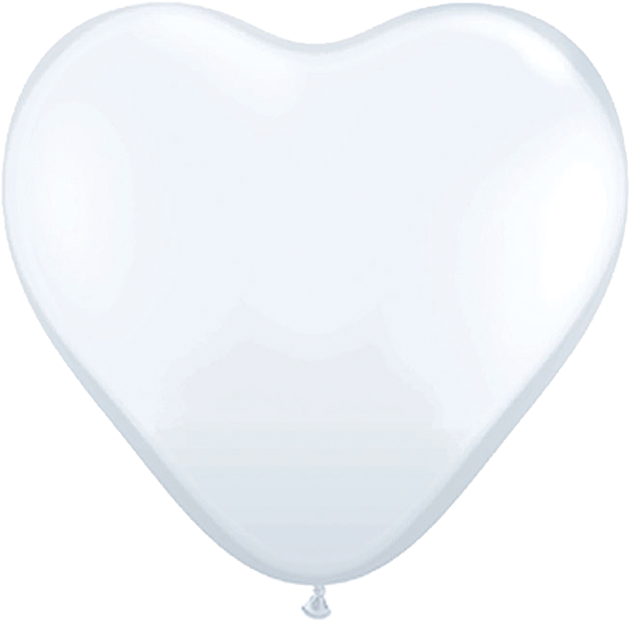 White Heart Shaped Balloon