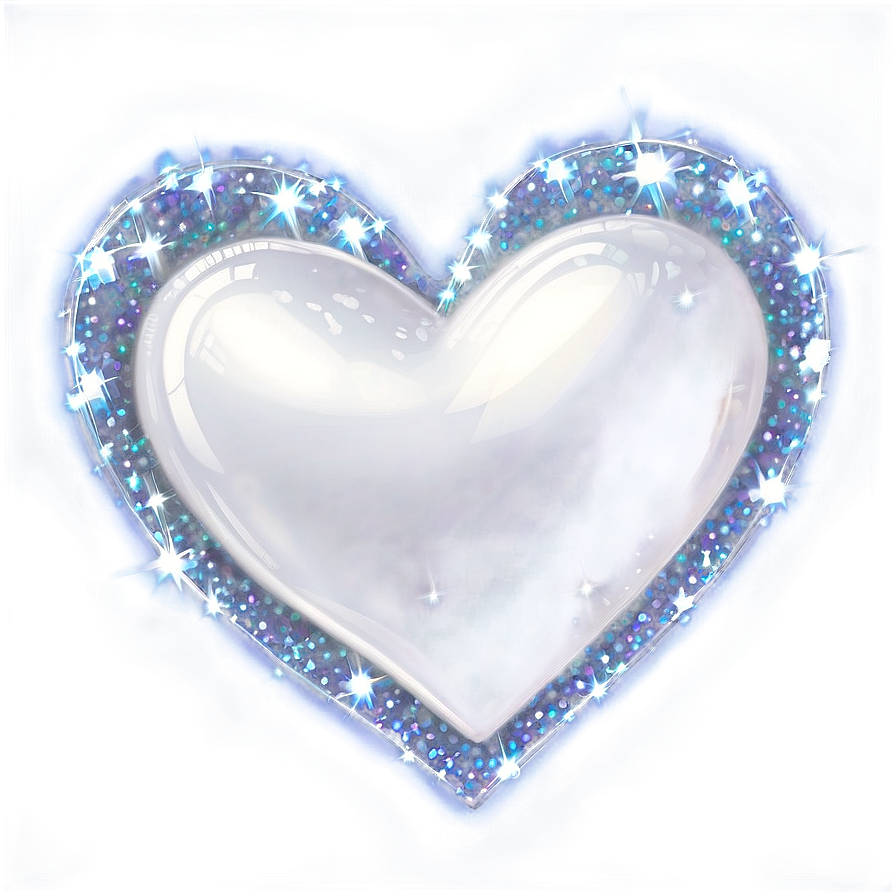 White Heart With Sparkles Png Cvi