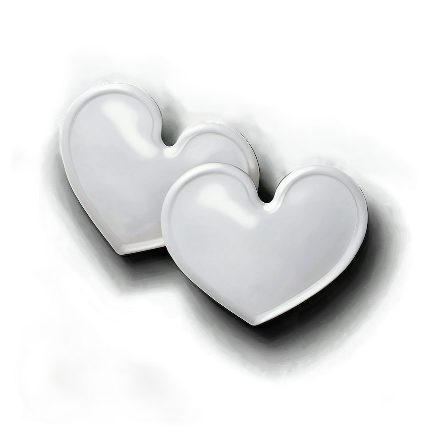 White Hearts Background Png 06252024