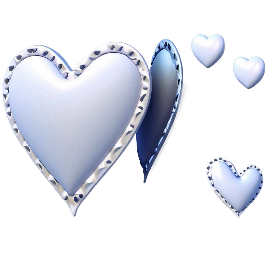 White Hearts For Invitations Png 80