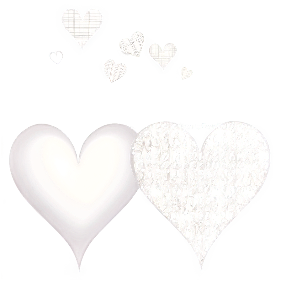 White Hearts For Invitations Png Ojl