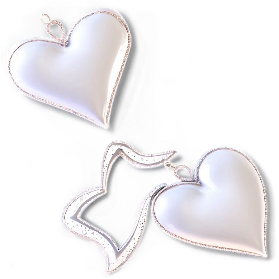 White Hearts For Valentine's Png 57