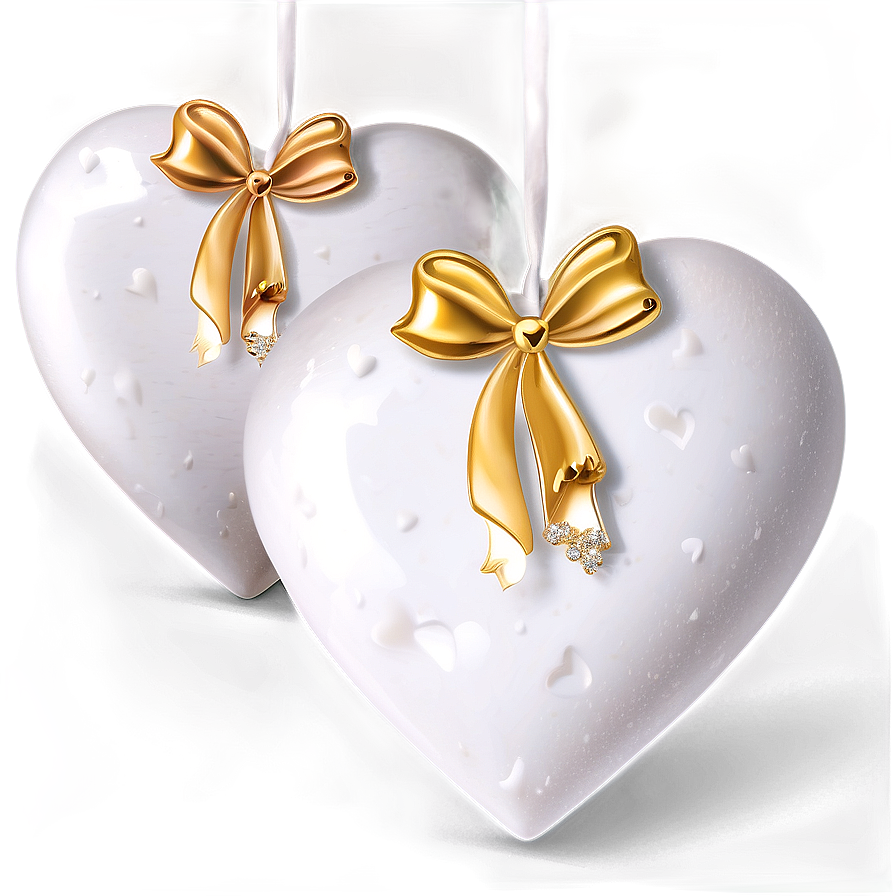 White Hearts For Wedding Png 25