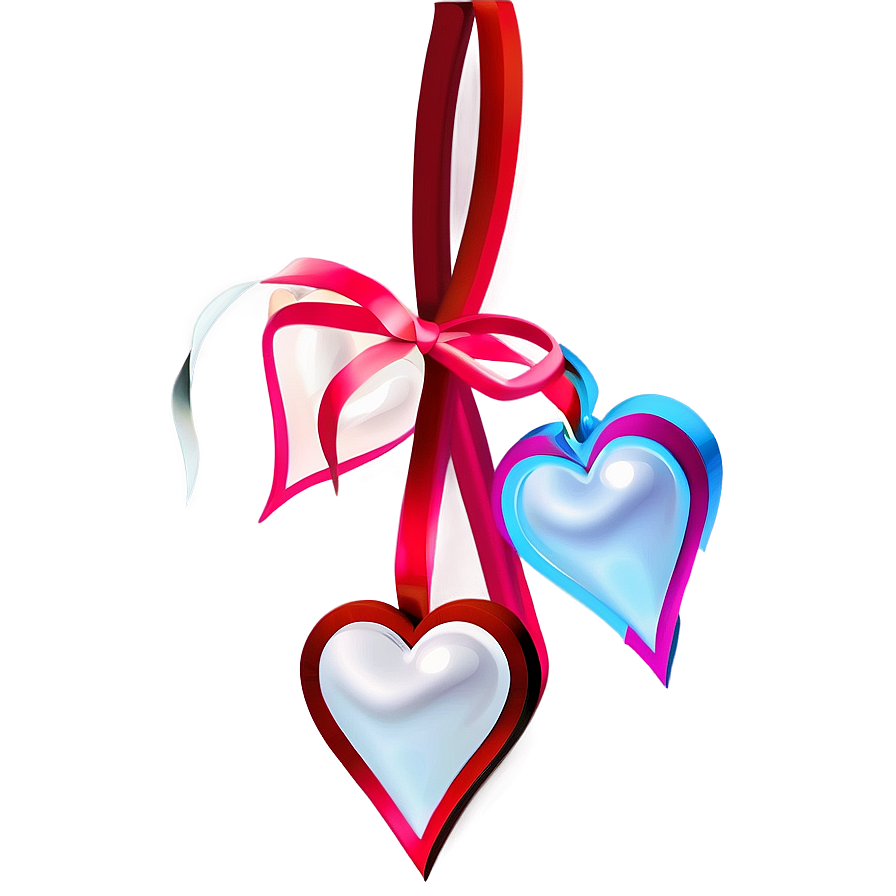 White Hearts Garland Png Lkw26