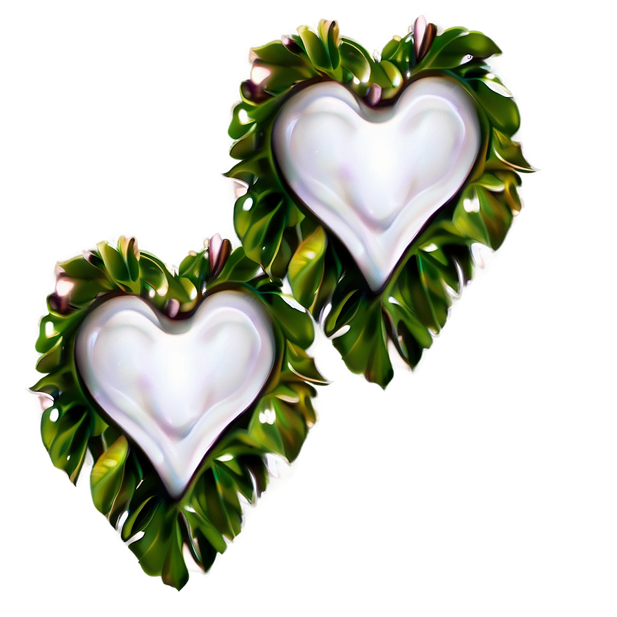 White Hearts In Nature Png Pby