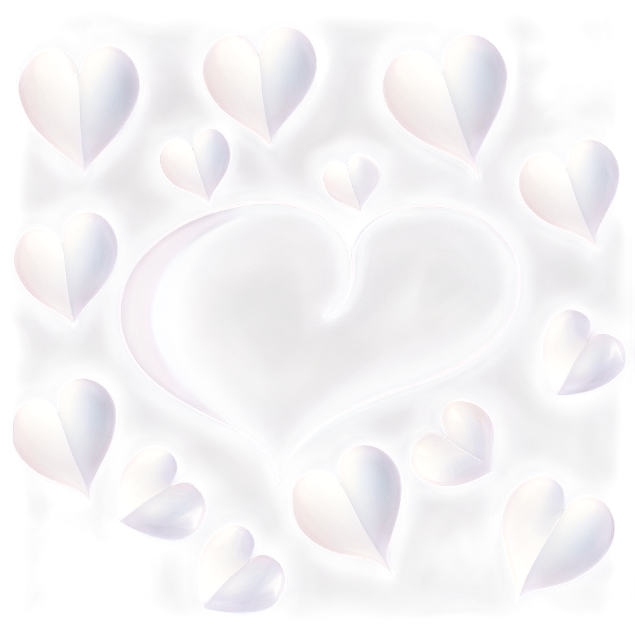 White Hearts Pattern Png 06252024