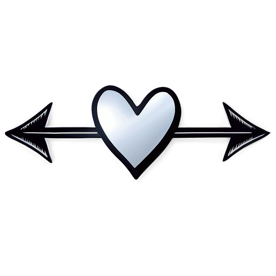 White Hearts With Arrow Png 28