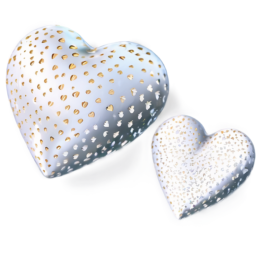 White Hearts With Sparkles Png Xbd59