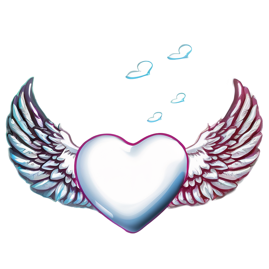 White Hearts With Wings Png Ann32