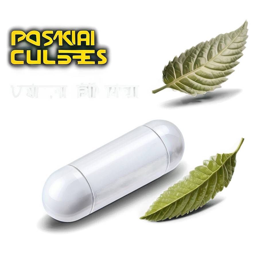 White Herbal Capsule Png Fcr