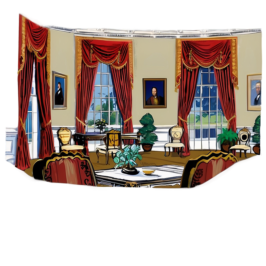 White House State Dining Room Png 06252024