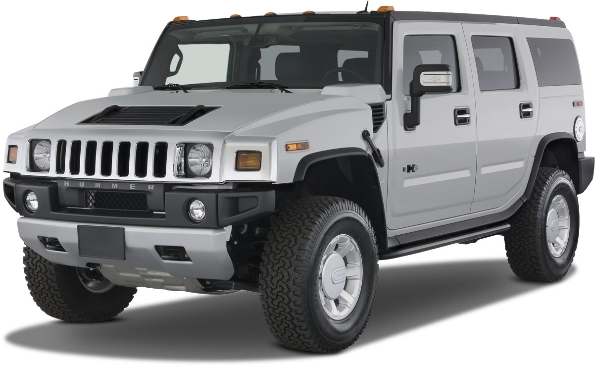 White Hummer H2 S U V