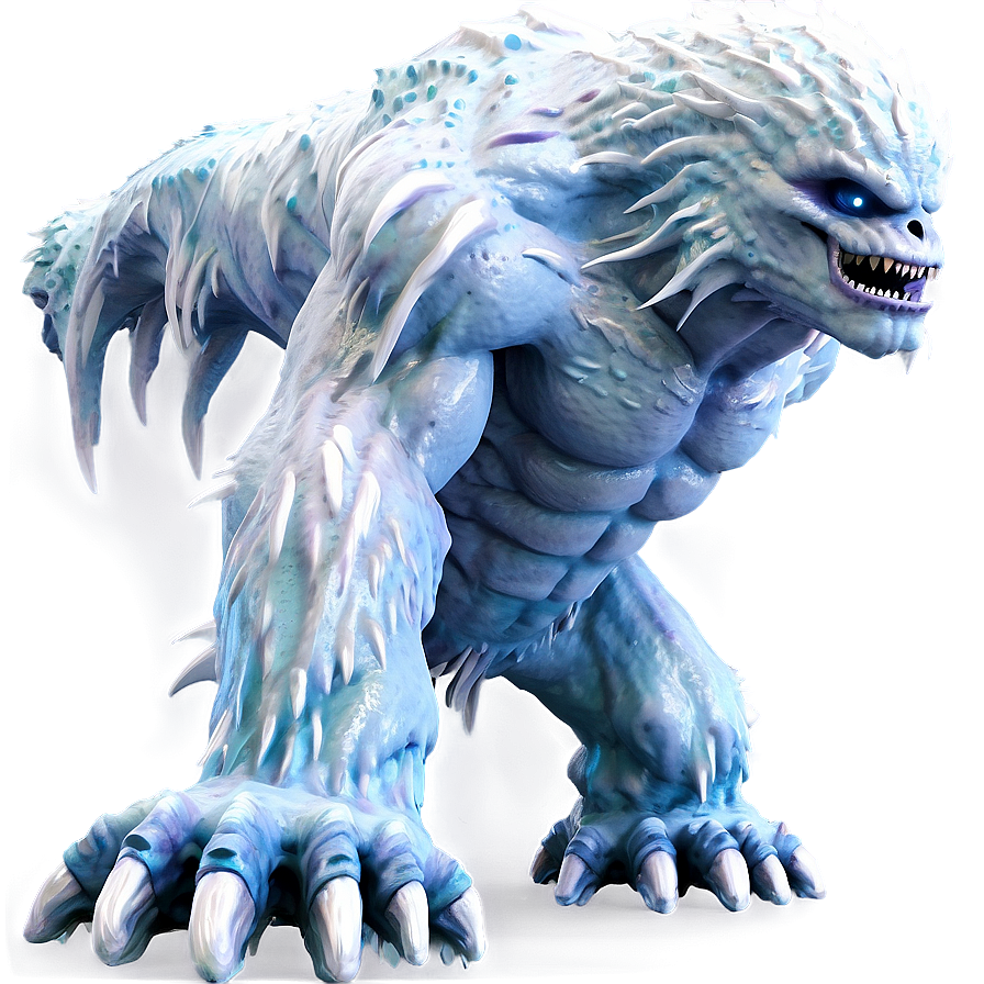 White Ice Monster Fantasy Png Cfm5