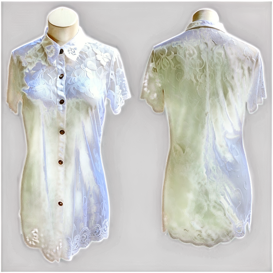 White Lace Shirt Png 05252024
