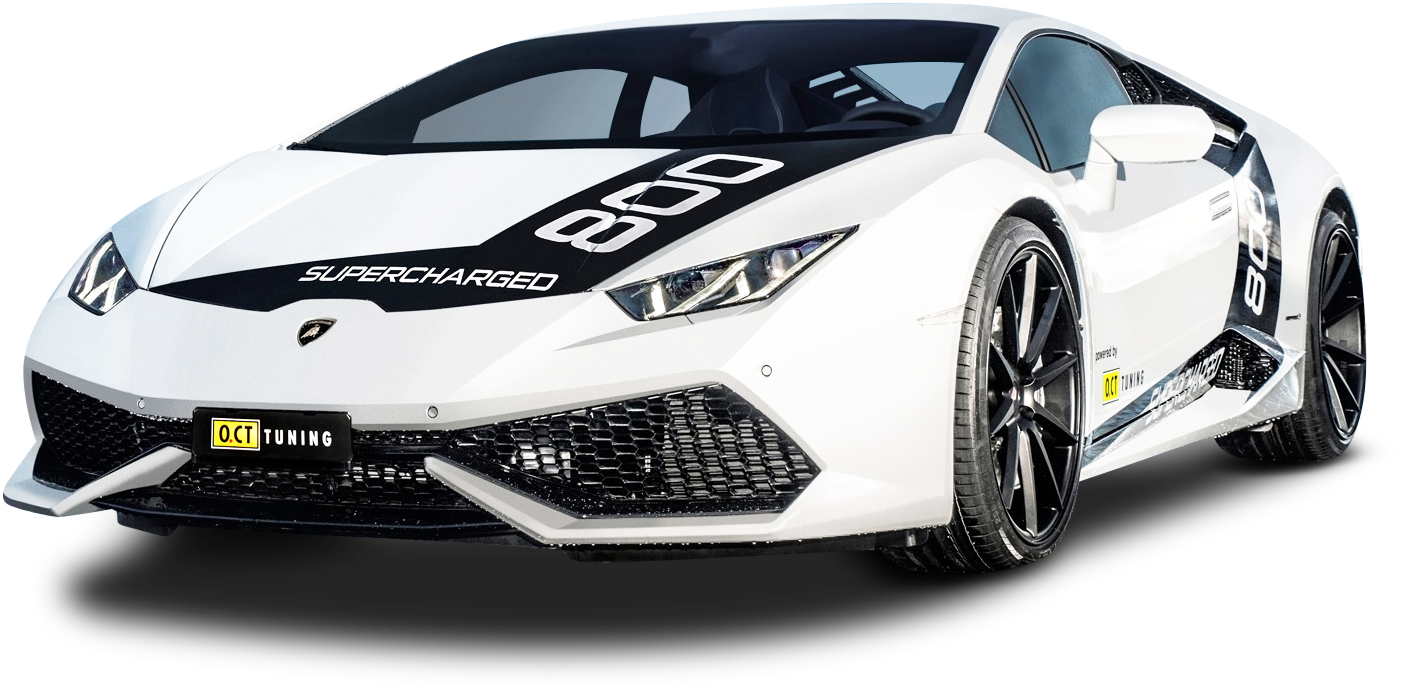 White Lamborghini Huracan Supercharged