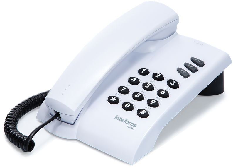 White Landline Telephone Intelbras