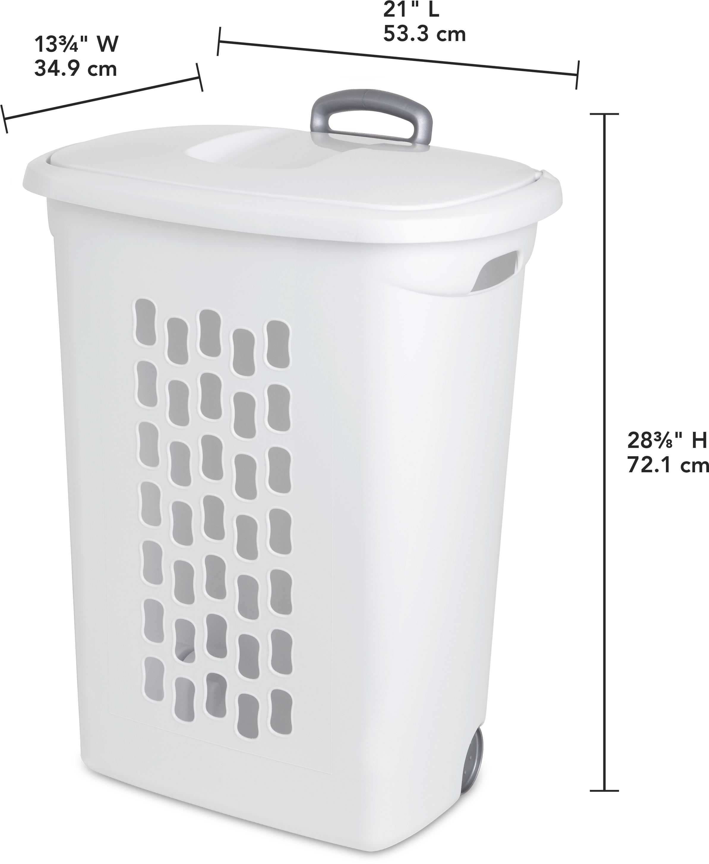 White Laundry Hamper Dimensions