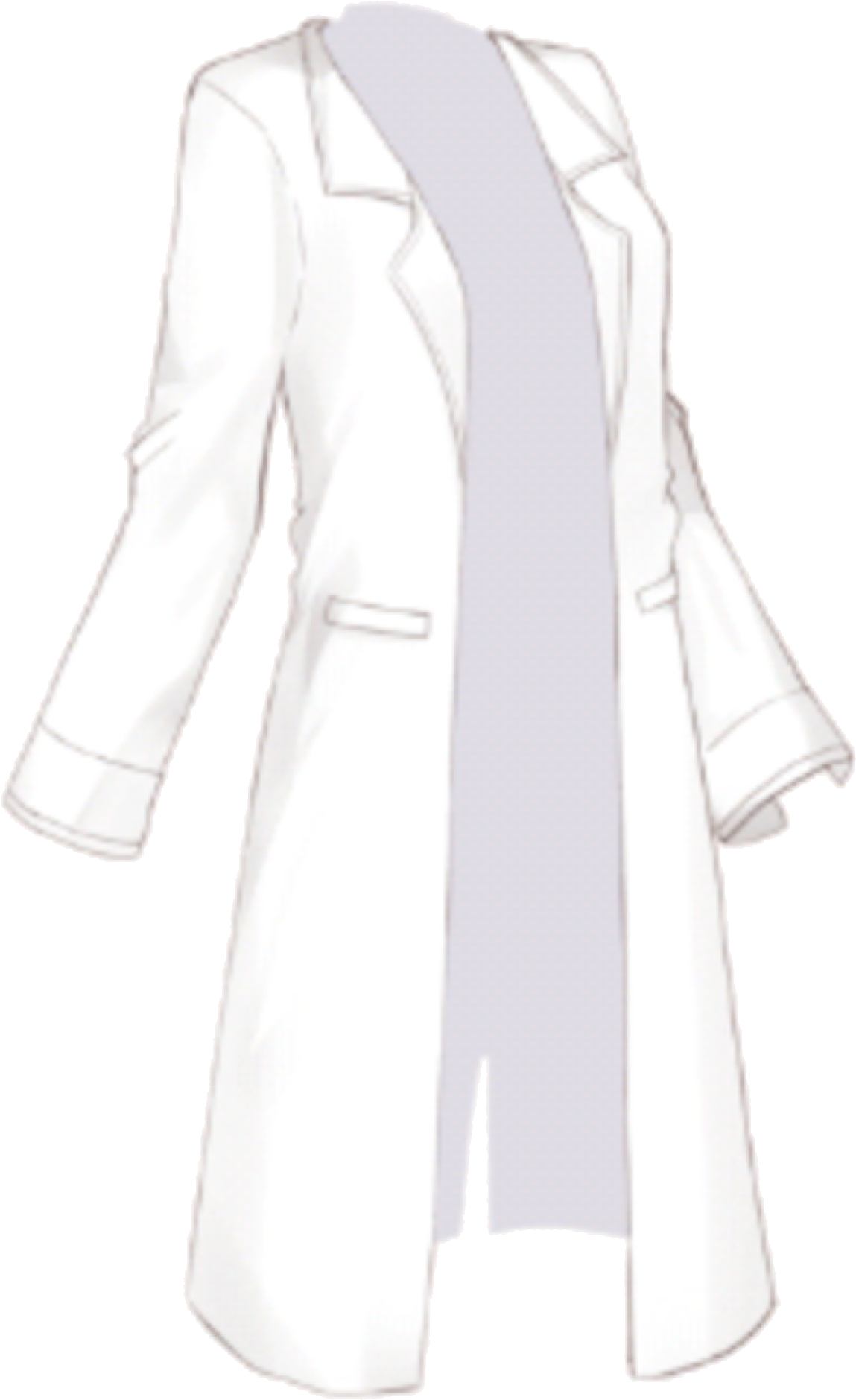 White Long Coat Transparent Background