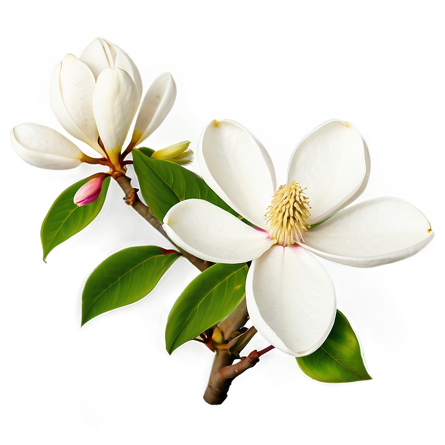 White Magnolia Tree Flowers Png 13