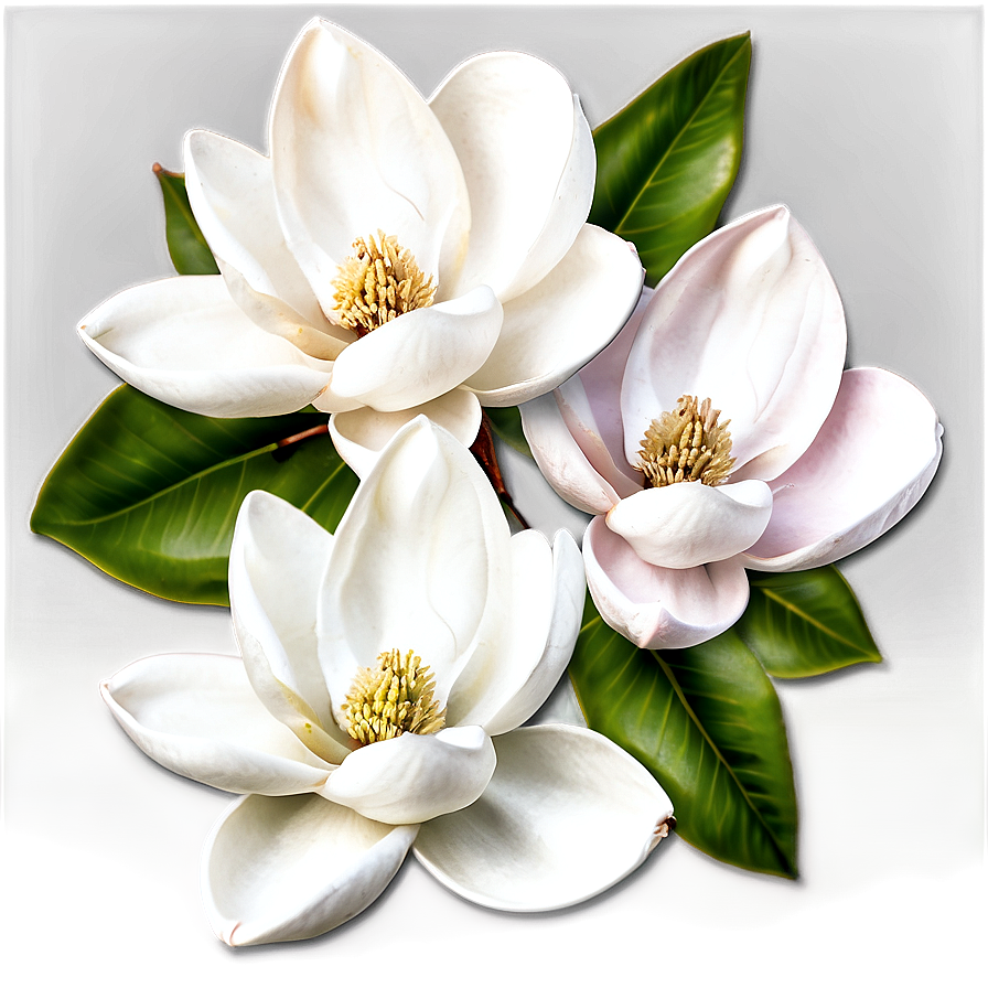 White Magnolias Flowers Png Tal62