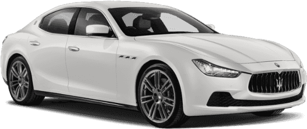 White Maserati Ghibli Side View