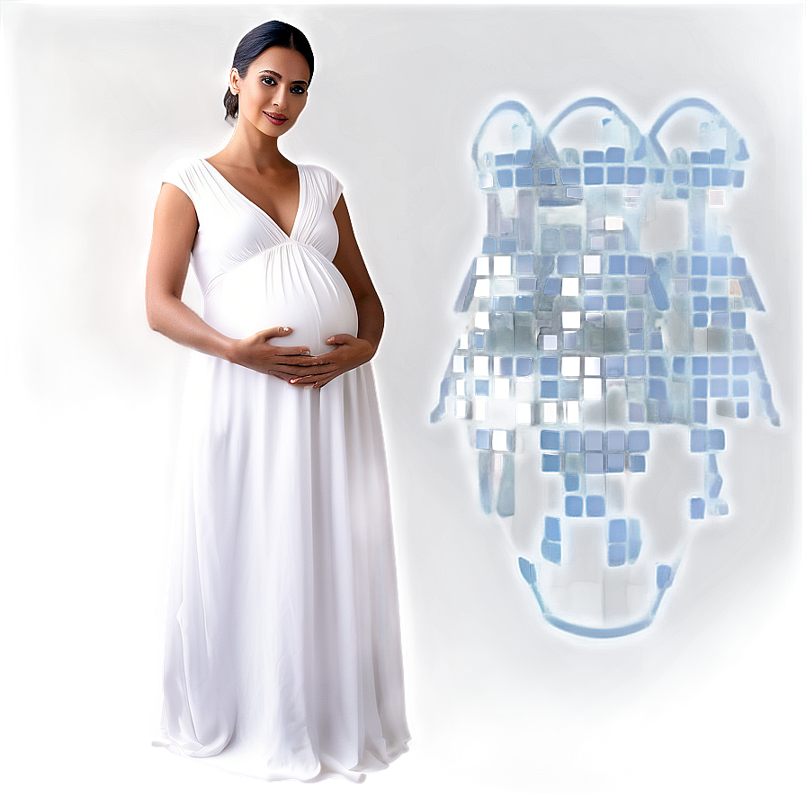 White Maternity Dress Glow Png Jhq89