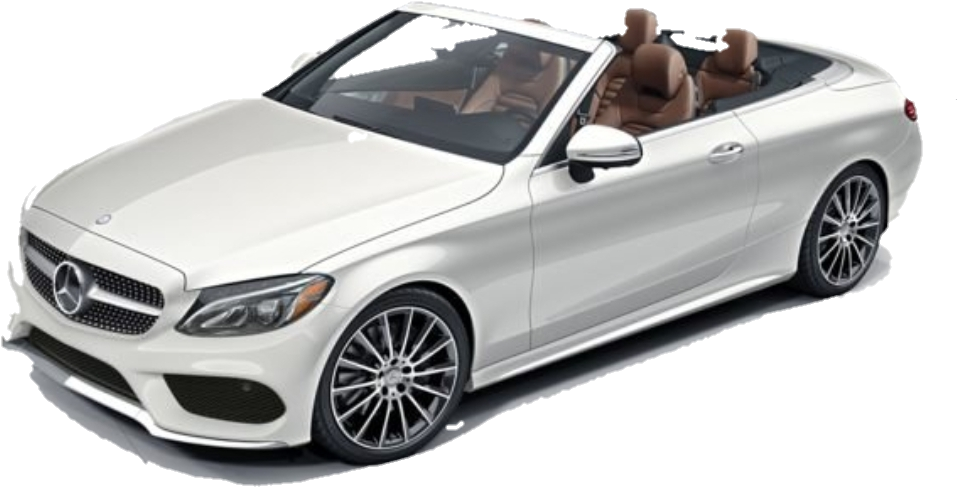 White Mercedes A M G Cabriolet