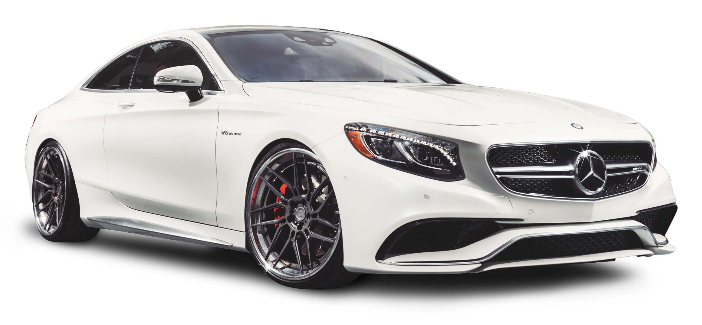 White Mercedes Benz S Class Coupe