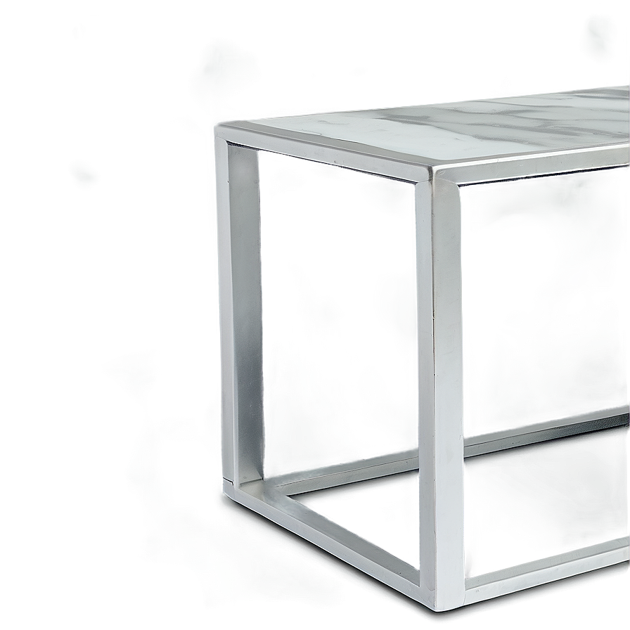 White Metal Table Png 06122024