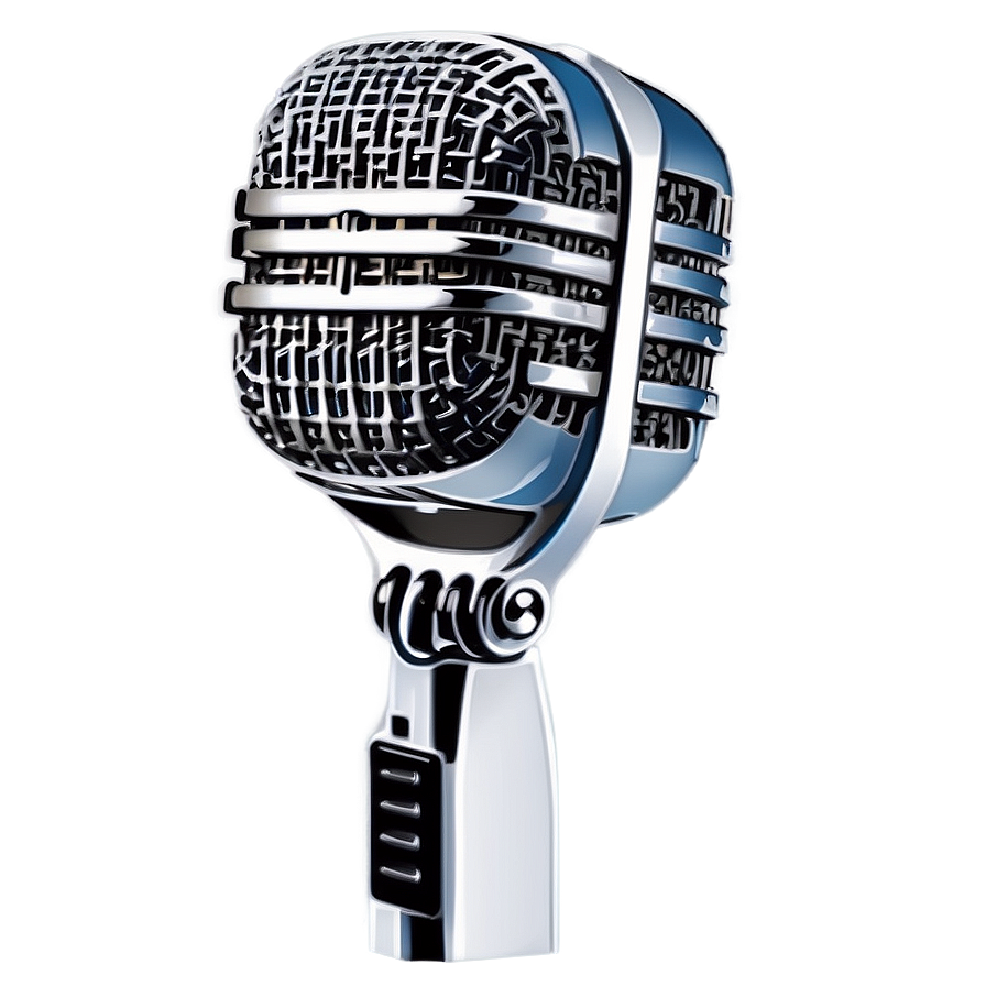 White Microphone Png 04292024