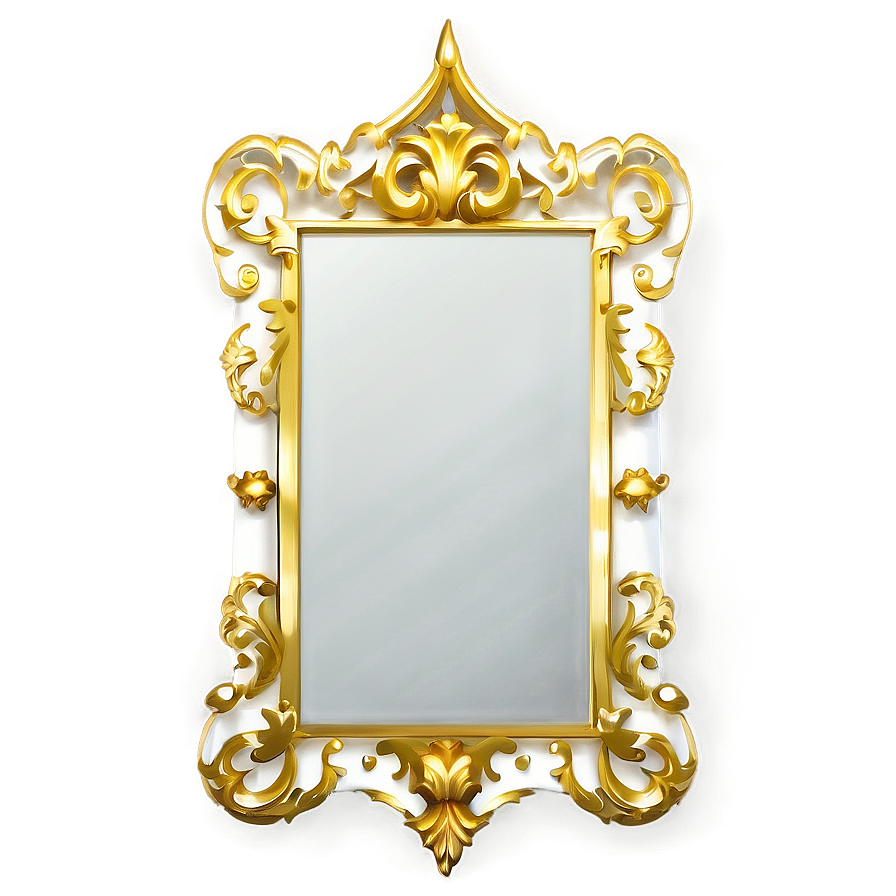 White Mirror Frame Png 06212024