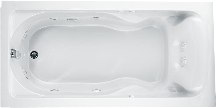 White Modern Bathtub Top View