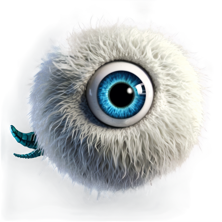 White Monster Cute Eyes Png 24