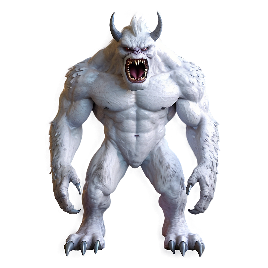 White Monster For Animation Png 71