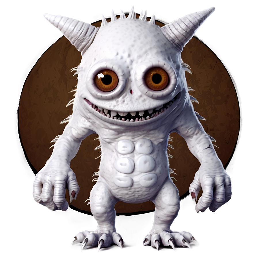 White Monster For Design Png Vvh