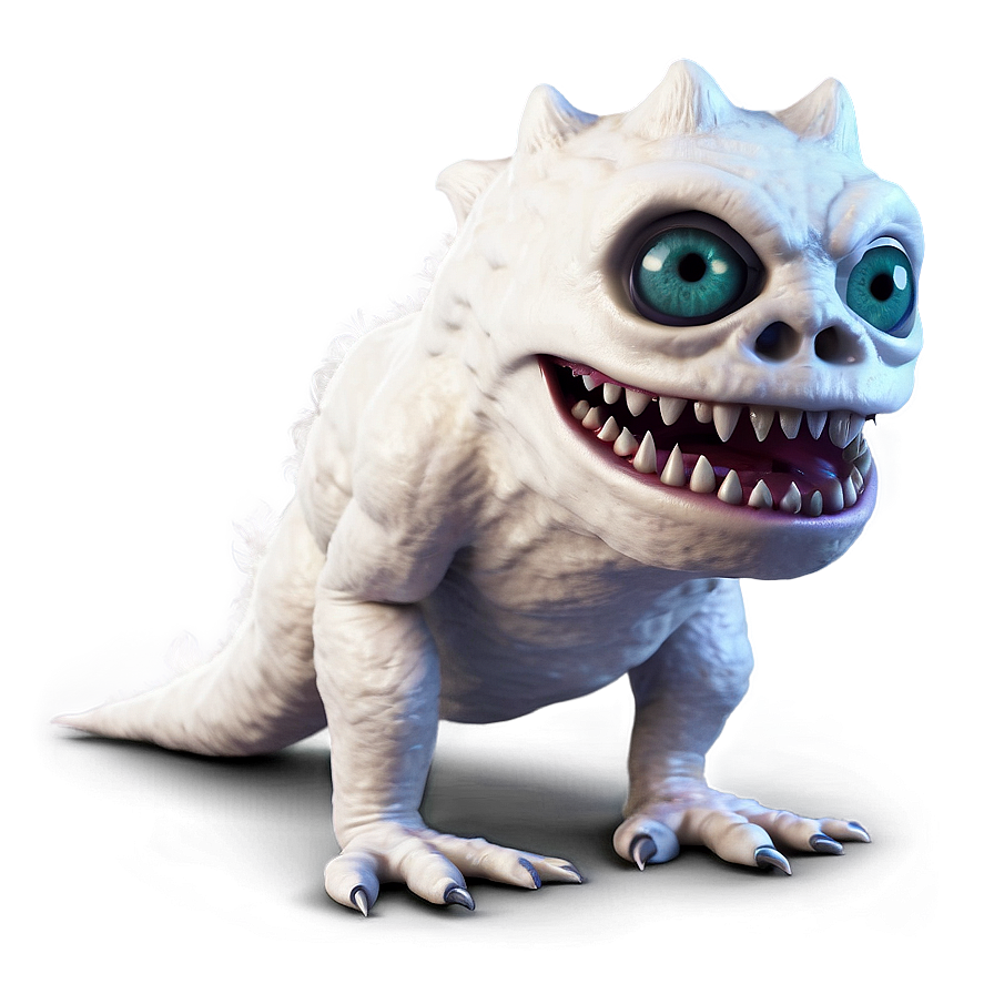 White Monster For Halloween Png Vtu74