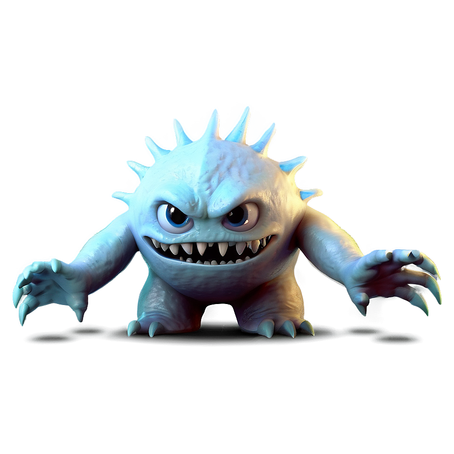 White Monster For T-shirt Png Tle61