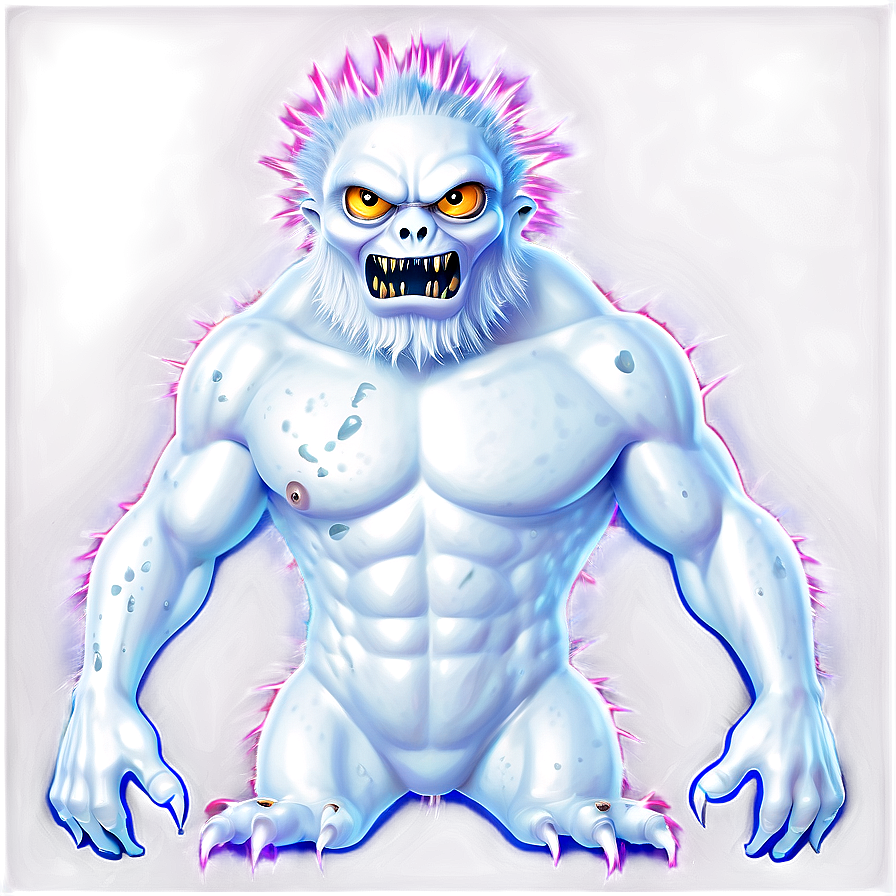 White Monster With Glow Png Kgv86