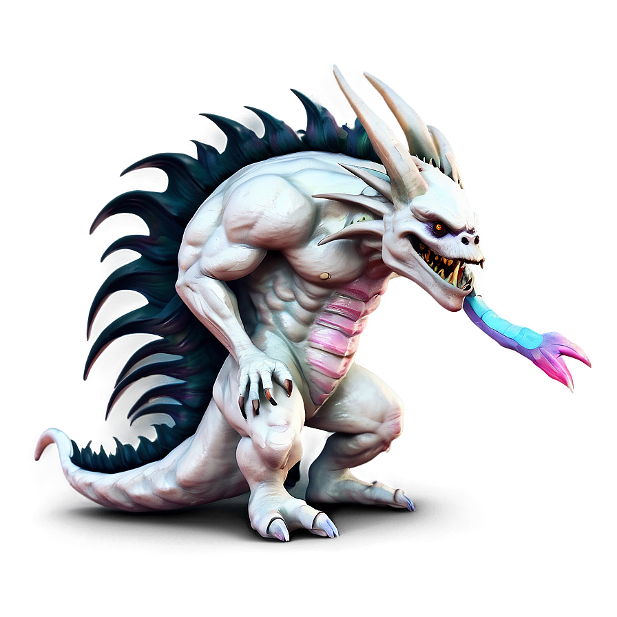 White Monster With Tail Png Dxi80