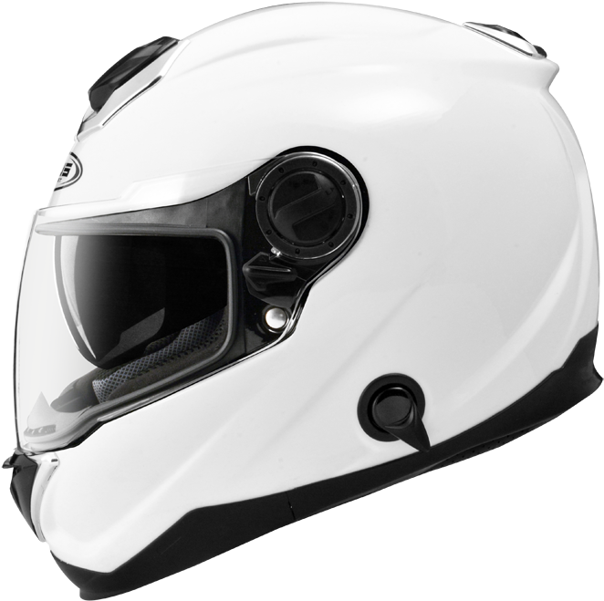 White Motorcycle Helmet Side View