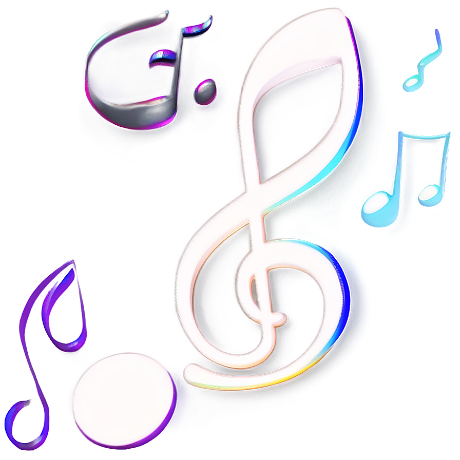 White Music Note Art Png Rit40