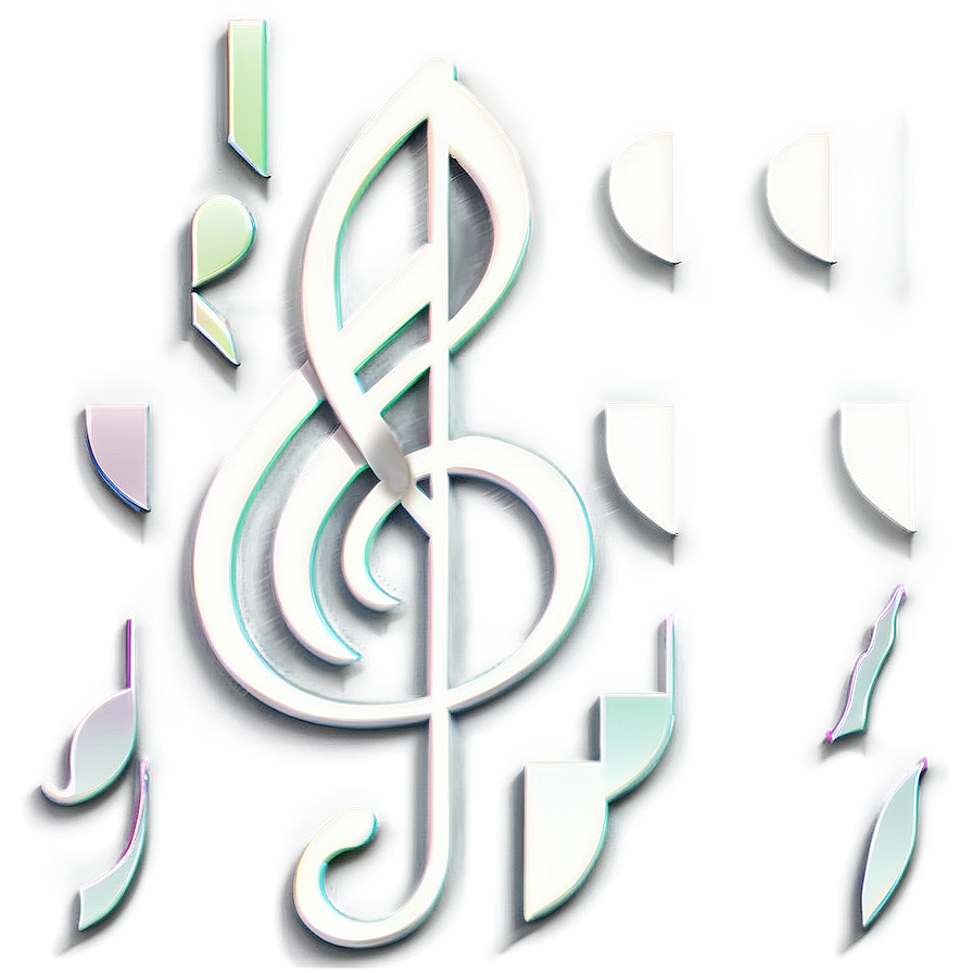 White Music Note Clipart Png 06212024