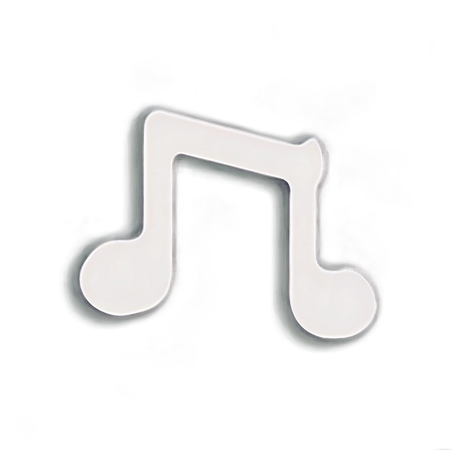 White Music Note With Transparent Background Png Uln