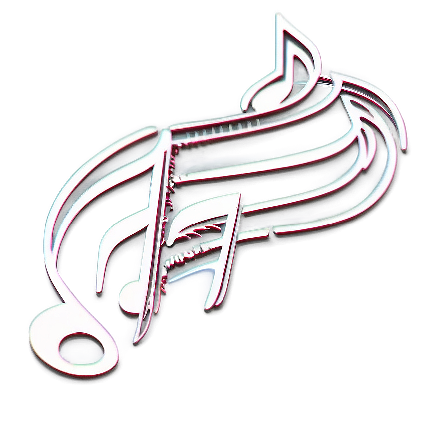 White Music Notes For Tattoo Png 06262024