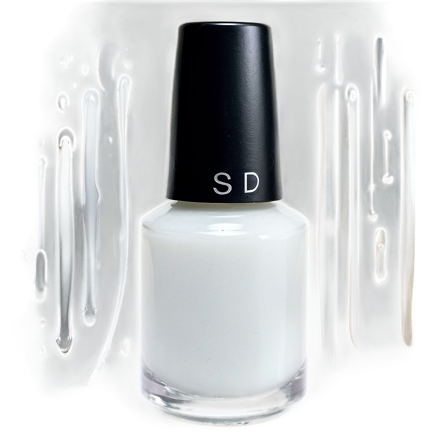 White Nail Polish Png 05252024