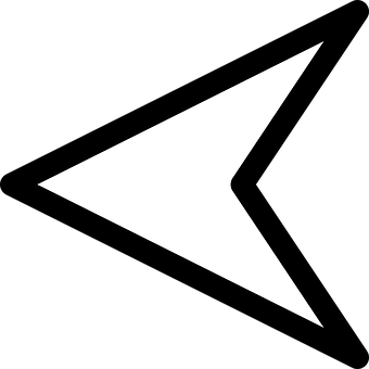 White Navigation Arrow Icon