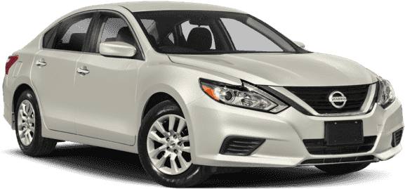 White Nissan Sedan Profile View