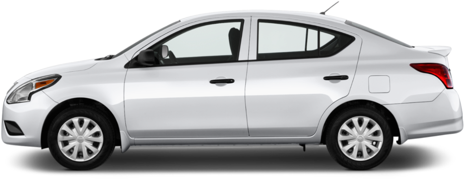 White Nissan Sedan Profile View